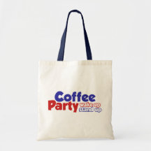 Coffee Party Movement Wake up Stand Up Canvas Bag