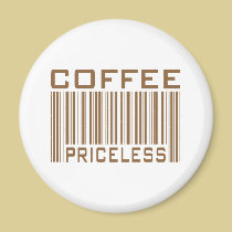 Coffee Priceless Bar Code Tees Gifts magnets
