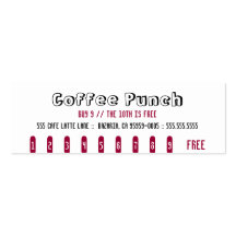 Coffee Punch Card Business Card Templates