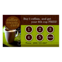 Coffee Rewards Card Business Card Templates