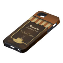 Coffee Shop Brown Coffee Lover iPhone 5 Vibe Case