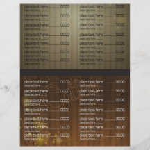 Coffee Shop Menu Flyer