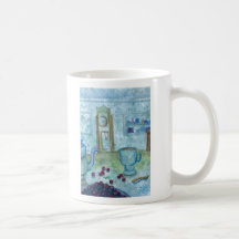 Coffee Snack - coffee themed folk art coffee mugs