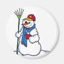 Coffee Snowman Magnet