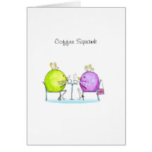 Coffee Squawk note card