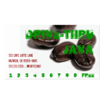 Coffee Stain Drink Punch Card Business Card Template