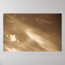 Coffee Toned Clouds Posters