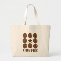 Coffee with beans canvas bags