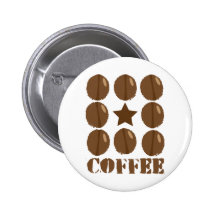 Coffee with beans pins