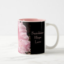 Coffee with Mom! Coffee Mugs Pink Rhododendrons