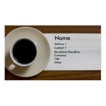 Coffee with Napkin Business Card business cards