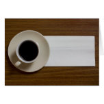 Coffee with napkin cards