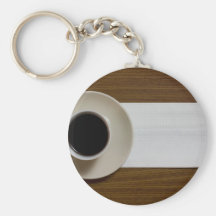 Coffee with napkin key chain