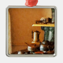 Coffeepot on Stove Christmas Tree Ornaments