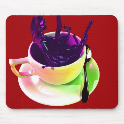 Coffeetime Red Mousepad by ArtDesignPrints
