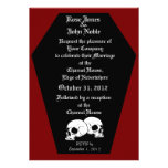 Coffin Ebony II (Red) Wedding Invitation