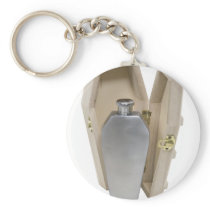 CoffinWoodenFlask070109 Key Chains