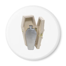 CoffinWoodenFlask070109 Refrigerator Magnets