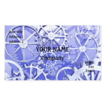 Cog wheels business card templates