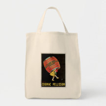 Cognac Pellisson Vintage Wine Drink Ad Art Tote Bag
