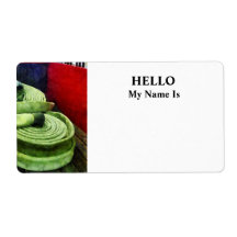 Coiled Fire Hoses Custom Shipping Label