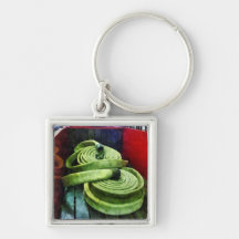 Coiled Fire Hoses Key Chains