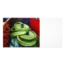 Coiled Fire Hoses Photo Card Template