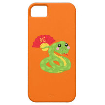 Coiled Snake Holding Fan iPhone 5 Cases