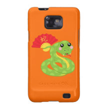 Coiled Snake Holding Fan Samsung Galaxy S2 Covers