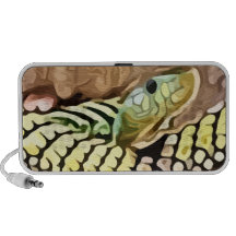 coiled snake painting laptop speakers