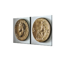Coin depicting Nero Stretched Canvas Prints