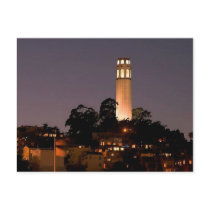 Coit Tower at Night Postcard