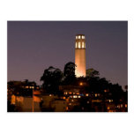 Coit Tower at Night Postcard