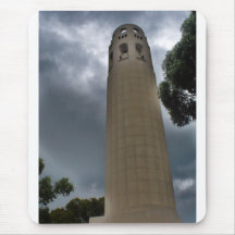 coit tower san fransisco moody sky mouse mat
