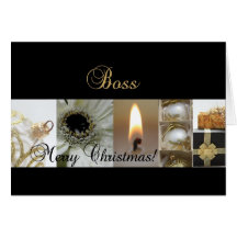 Col de Noël-MAS d'or de noir de Joyeux Noël de pat Cartes De Vœux