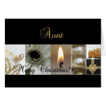 Col de Noël-MAS d'or de noir de tante Joyeux Noël Cartes