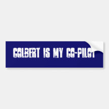 COLBERT IS MY CO-PILOT BUMPER STICKER