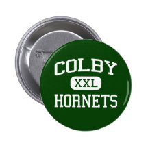 Colby - Hornets - High School - Colby Wisconsin Pinback Button