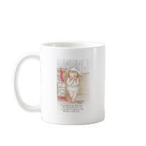 Cold Kid Waiting for Santa Claus Vintage Christmas Coffee Mug