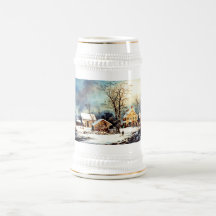 Cold snowy morning mug
