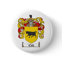 COLE FAMILY CREST -  COLE COAT OF ARMS PINBACK BUTTONS