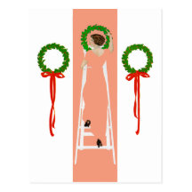 Coles Phillips Fadeaway Christmas Deck The Halls Post Card