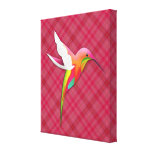 Colibri coloré avec le plaid rose vif toiles tendues