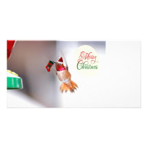 Colibri de Joyeux Noël Cartes De Vœux Avec Photo