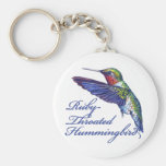 Colibri Throated rouge préétabli Porte-clé