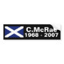Colin McRae memorial sticker Bumper Sticker