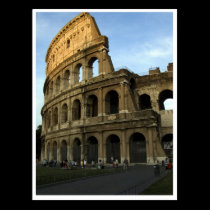 Coliseum at sunset postcards