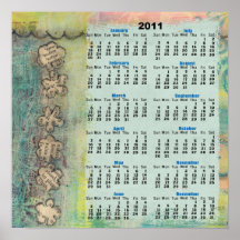 collage abstract 2011 Wall Calendar Poster