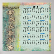 collage abstract 2012 Wall Calendar Poster