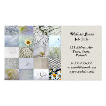 Collage blanc de photographie cartes de visite professionnelles